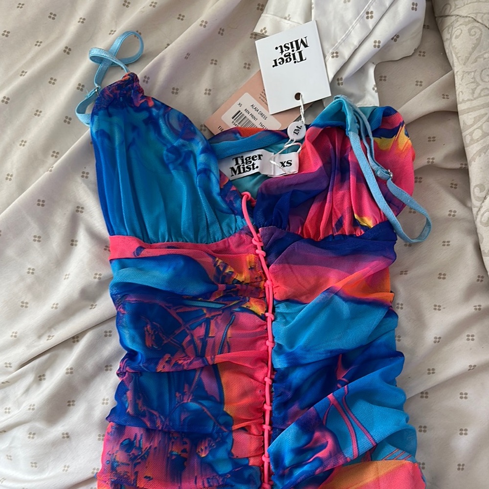 Tiger Mist Kids Vibrant Blue and Pink Bodysuit